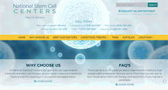 Desktop Screenshot of nationalstemcellcenters.com