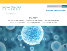 Tablet Screenshot of nationalstemcellcenters.com